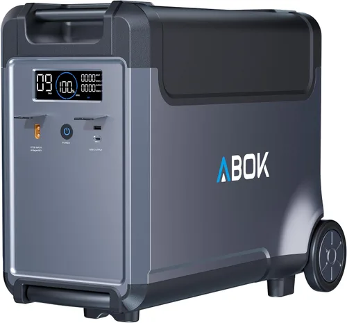 Vista 12 de ABOK Ark3600 Portable Power Station with 400W Solar Panel,2000W Solar Input 3840Wh LiFePO4 Battery, Expandable to 11520Wh,15 Outlets, 3600W Solar