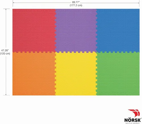 Vista 7 de Norsk - Alfombrillas de espuma de 1/2 pulgada reversibles de doble cara para gimnasio en casa - Baldosas de espuma EVA entrelazadas
