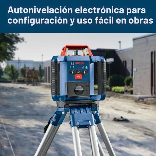 Vista 7 de BOSCH GRL2000-40HK REVOLVE Kit de láser rotativo horizontal autonivelante, incluye trípode, varilla de grado, receptor láser, 2 baterías D, 2