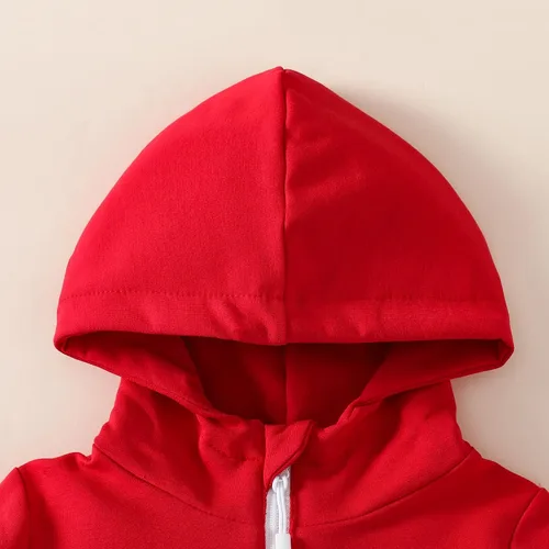 Vista 4 de Ropa de manga larga con capucha y pantalones casuales para niños y niñas pequeñas