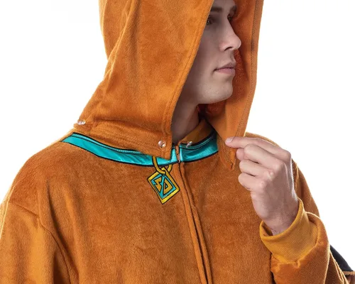Vista 3 de INTIMO Scooby-Doo - Disfraz de pijama con capucha para hombre, Marrón