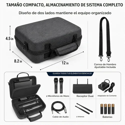 Vista 4 de ANKHOH - Funda de micrófono para sistemas de micrófono inalámbrico JBL Negro