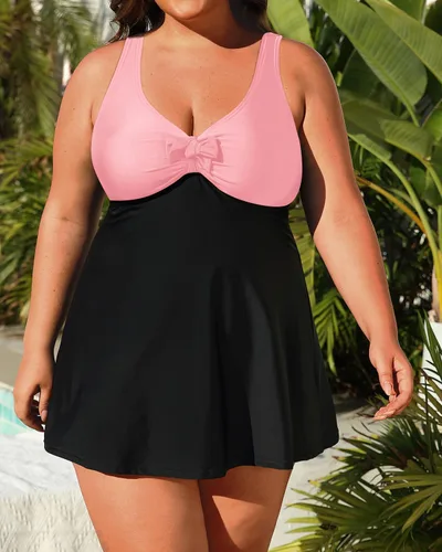 Vista 3 de Daci Trajes de baño de dos piezas para mujer, tankini fluido, con trajes de baño cortos
