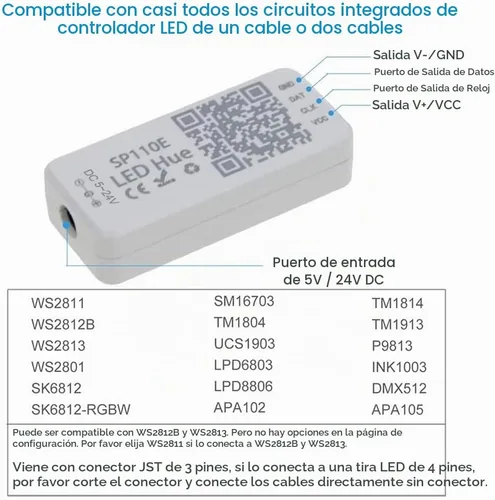 Vista 3 de ALITOVE WS2812B WS2811 direccionable LED Bluetooth controlador iOS Android App Control remoto inalámbrico DC 5V ~ 24V para SK6812 SK6812-RGBW WS2812