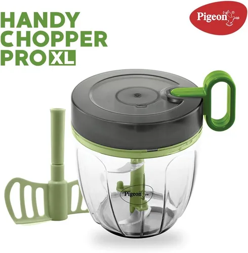 Vista 2 de Pigeon - Picadora Pro XL práctica y compacta con cuchillas de acero inoxidable - Picadora de alimentos grande a mano