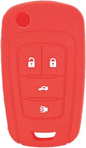 Vista 2 de LemSa 2 fundas de goma de silicona para llavero con control remoto sin llave, protector para Chevrolet Camaro Cruze Chevy Equinox Sonic Terrain