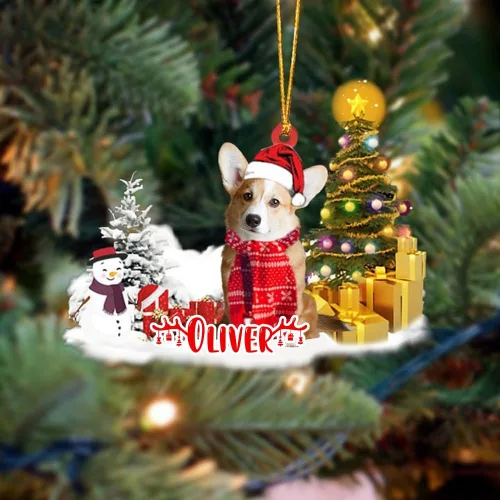 Vista 111 de NAZENTI Adorno personalizado de gato abisinio con árbol de pino, adorno de Navidad personalizado para perros amantes de las mascotas, colgante
