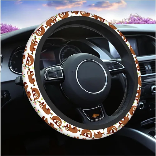 Vista 17 de Swono Funda para volante para hombres y mujeres, zanahorias de Pascua, naturaleza linda, universal, 15 pulgadas, antideslizante, sin olor