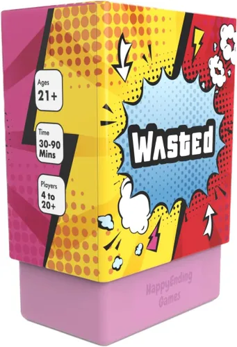 Vista 2 de WASTED - El juego de fiesta de Happy Ending Games - Tarjetas de juego - Juego de mesa de desafíos (versión en español)