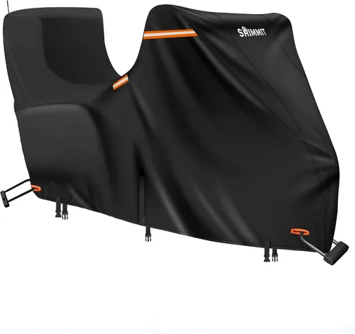 Vista 12 de Cubierta para motocicleta 420D resistente para modelos de turismo Harley Davidson Road King, impermeable al aire libre, protección contra lluvia, UV