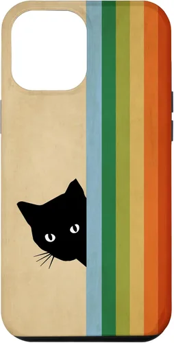 Vista 26 de Black Kitty Cat - Retro Vintage Rainbow Phone Case for iPhone 17