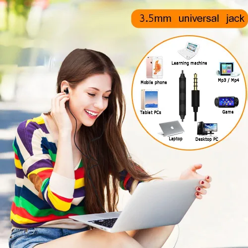 Vista 6 de MAXROCK - Auriculares intrauditivos ultra suaves y cómodos con micrófono y control de volumen, bloqueadores de sonido para dormir, ronquidos, hora