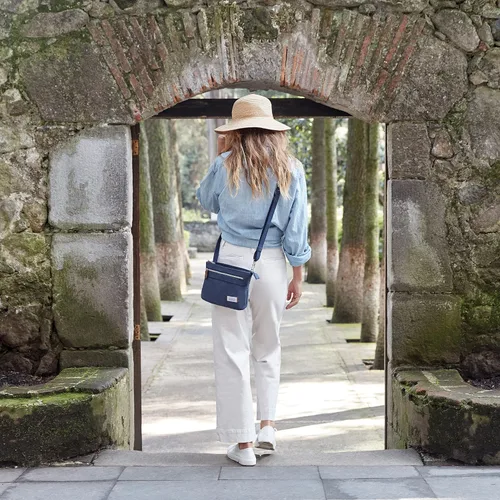 Vista 2 de Travelon - Bolsa bandolera para mujer, antirrobo, Índigo), 33226 350