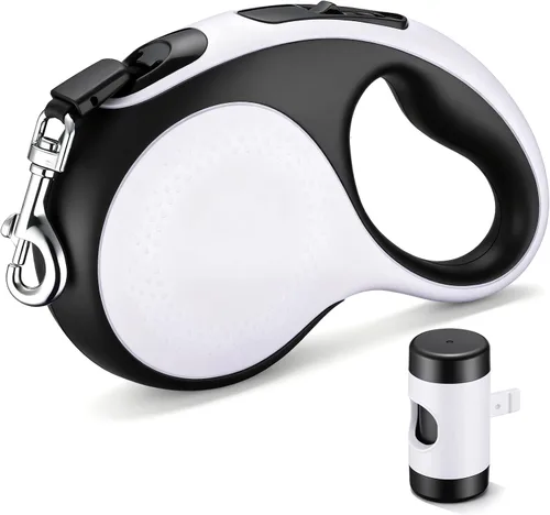 Vista 17 de Segarty Correa retráctil para perro de 16 pies con soporte desmontable para bolsa de excrementos, correa para caminar de 16.4 ft para mascotas