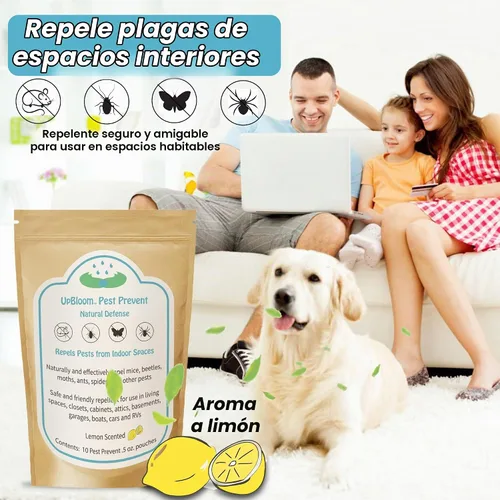 Vista 6 de UpBloom - Repelentes totalmente naturales para proteger el hogar y el garaje contra ratones, arañas, cucarachas e insectos, 10 bolsas para control