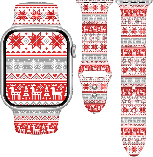Vista 13 de Banda de Reloj para Festividades Compatible con Apple Watch Series 11 10 9 8 7 6 5 4 3 Ultra SE para Mujeres y Hombres, Elegante y Divertida Banda