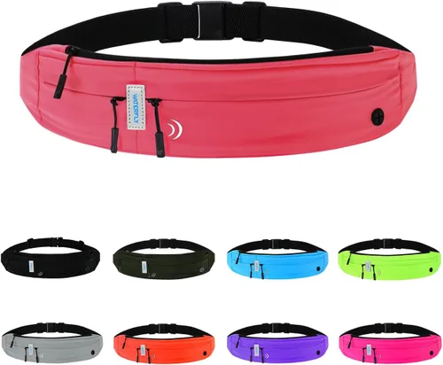 Vista 15 de WATERFLY Cinturón Riñonera para Correr: Paquete de Cintura para Corredor Maratón Jogging Deporte Ejercicio Fitness Soporte de Teléfono Cinturón
