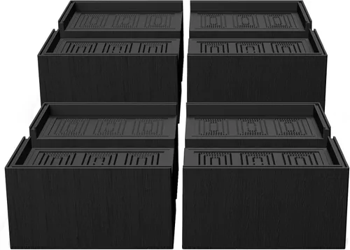 Vista 8 de MYMULIKE Elevadores de cama de 3 pulgadas, 11000 libras, resistentes, rectangulares de gran tamaño, elevadores de muebles de apertura ancha