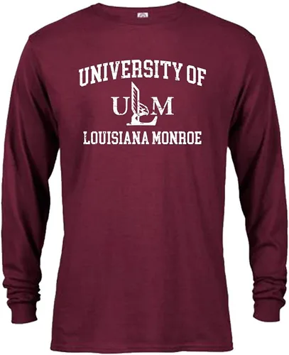 Vista 38 de Sport Your Gear Camiseta de manga larga con licencia oficial, estilo retro y envejecido para fanáticos universitarios