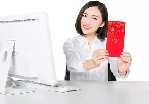 Vista 3 de Honbay - 10 sobres chinos rojos Lucky HongBao, 7.0 x 3.3 in/6.97 x 3.35 pulgadas - Felicitaciones y prosperidad (Bendición)