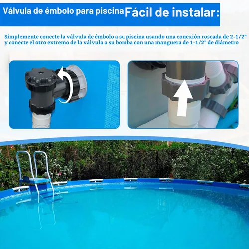 Vista 6 de Válvula de émbolo ChangTa para piscinas Intex, compatible con 38
