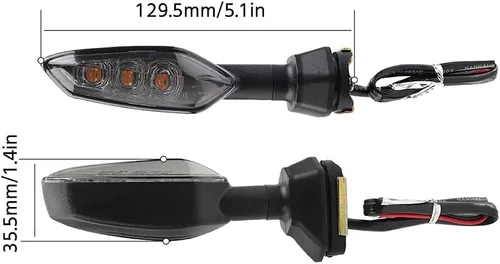 Vista 4 de Luz de señal de giro F para Kawasaki Z1000 Z900 Z800 Z750 Z650 Z300 Z400 Z125 para Ninja ZX6R accesorios de motocicleta indicador Y