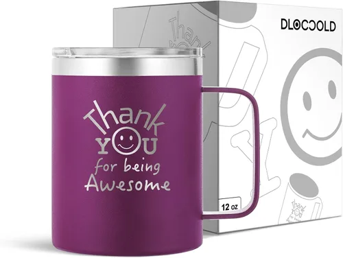 Vista 30 de DLOCCOLD Regalos de agradecimiento para hombres por ser impresionante taza para compañeros de trabajo, día de cumpleaños para mujeres