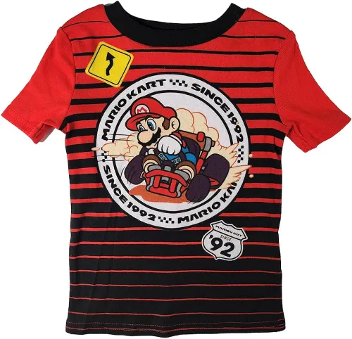 Vista 2 de SUPER MARIO Conjunto de pijama de cuatro piezas para niños