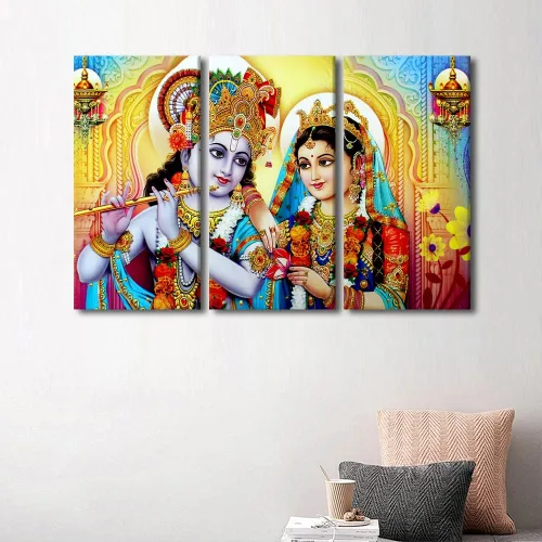 Vista 27 de TUMOVO Arte de pared de Dios hindú para sala de estar, lienzo de Ganesha, arte de pared de escultura de elefante, cuadros modernos, arte