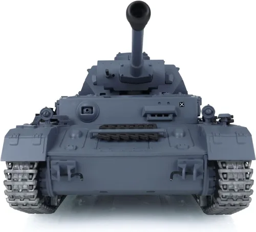 Vista 2 de Toucan RC Hobby Henglong 1/16 7.0 Panzer IV F2 RTR RC Tanque 3859 Metal Pistas Ruedas BB Airsoft Que Disparo Balas BB