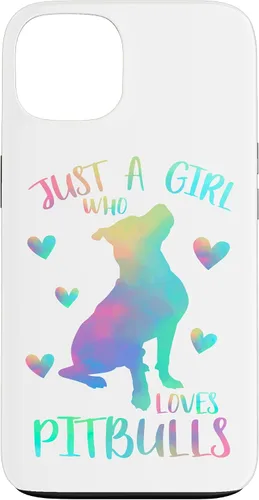 Vista 7 de Just a Girl Who Loves Pitbulls Watercolor Cute Pitbull Case for iPhone 17