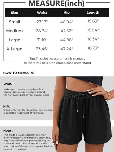 Vista 6 de EFAN Pantalones cortos de verano para mujer, casuales, cómodos, de cintura alta, con cordón, de algodón, con bolsillos, 2023