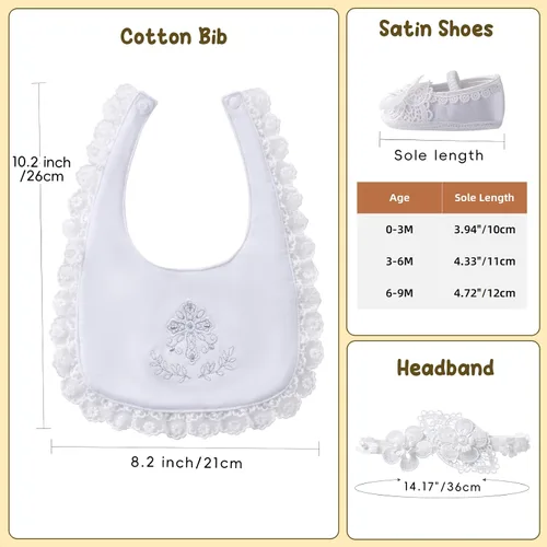 Vista 21 de Booulfi Calcetines para bebé, botines blancos para recién nacidos, zapatos de bautizo, calcetines para bebé, bautizo, trajes de Pascua