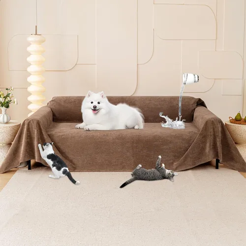Vista 21 de Protector de muebles contra arañazos para gatos, antideslizante, impermeable, para mantener alejados a los gatos, protectores de sofá aptos