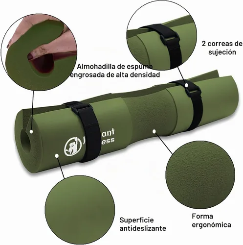Vista 3 de Set de almohadillas para mancuerna J Bryant con 2 correas para los tobillos para máquinas de cable, banda de resistencia para la cadera, correas