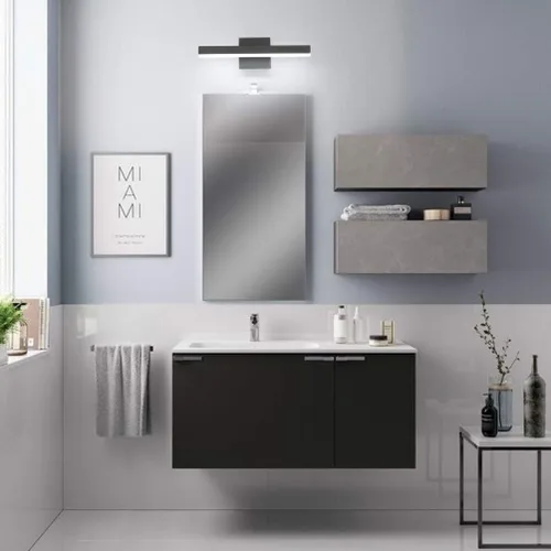 Vista 3 de Aipsun - Lámpara LED para baño moderna, color negro
