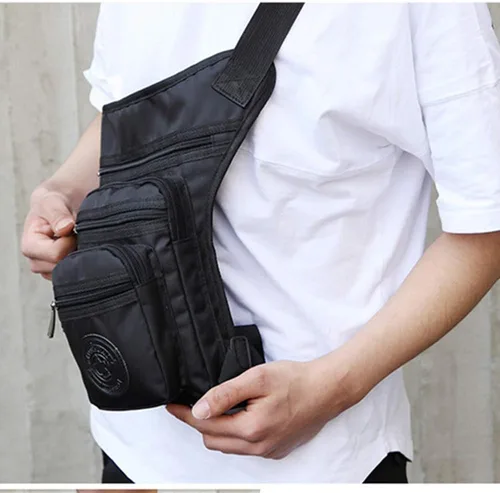 Vista 6 de Riñonera deportiva para muslo, riñonera táctica de carreras, impermeable, para motocicleta, al aire libre, viajes, senderismo, escalada, ciclismo