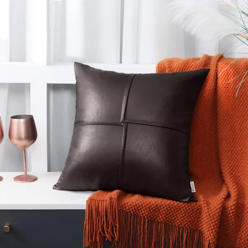 Vista 80 de BRAWARM Fundas de Almohada Decorativas de Cuero Sintético 12 X 20 Pulgadas, Fundas de Almohada Lumbar de Cuero Naranja Paquete de 2, Almohadas