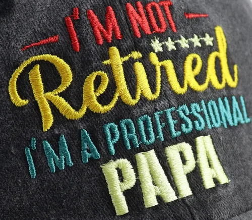 Vista 3 de World's Best Dad Hat para hombre, divertido gorro de béisbol de algodón ajustable bordado profesional