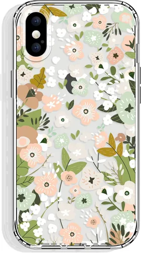 Vista 16 de GYZYA Funda para iPhone X y iPhone Xs, 5.8 pulgadas transparente con diseño floral, lindo protector delgado parachoques de TPU + cubierta trasera a