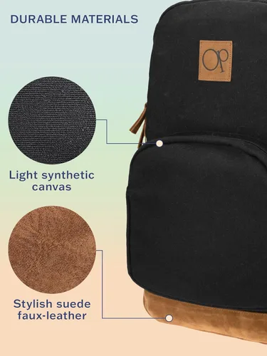 Vista 6 de Ocean Pacific La Playa Mochila de lona para viajes, deportes, playa, trabajo, mochila casual para hombres y mujeres, se adapta a portátiles de 15.6