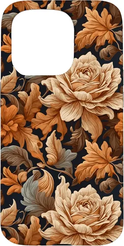 Vista 14 de Warm Colors of Autumn Stylish Design - Fall Flowers Pattern Case for iPhone 16