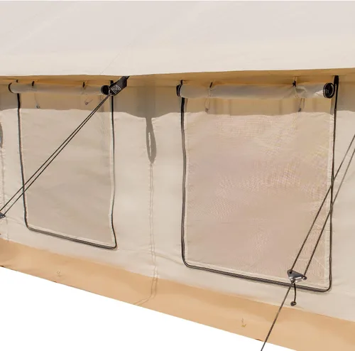 Vista 7 de WHITEDUCK Alpha Pro - Tienda de campaña de lona impermeable para 4 estaciones, para acampar y cazar, con marco de aluminio resistente, ideal