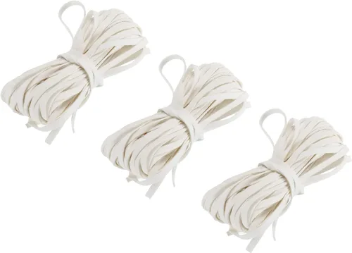 Vista 12 de uxcell Cordón de cuero, 3.28 yardas, 0.118 in, tira de cuerda trenzada de poliuretano plana para bolso, bolso, cordones de zapatos, manualidades