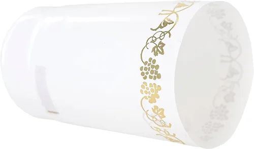 Vista 5 de Cápsulas termorretráctiles de PVC para botellas de vino - 100 unidades (blanco con oro)