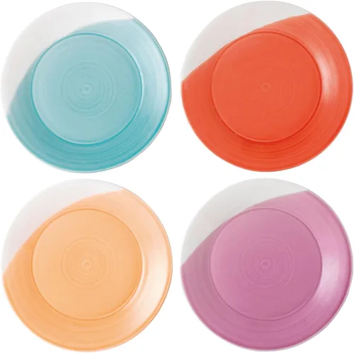 Vista 13 de Royal Doulton 1815 Juego de 4 platos llanos con patrones mixtos