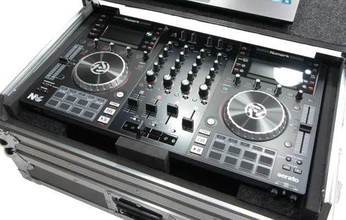 Vista 4 de Harmony Audio DJ HCNVLT Flight Glide - Soporte para laptop Road DJ - Carcasa personalizada compatible con Numark NV