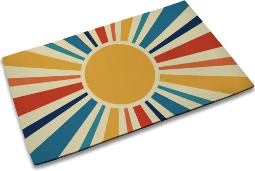 Vista 9 de TUBAMQ Tapete patriótico para puerta de entrada, diseño de águila, tapete antideslizante con bandera estadounidense con fieltro decorativo