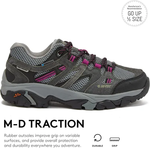 Vista 3 de HI-TEC Apex Lite Low WP - Zapatos de senderismo impermeables para mujer, ligeros, transpirables, para senderismo y senderismo