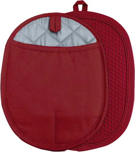 Vista 9 de Juego de 2 soportes de silicona para ollas con bolsillos, antideslizantes, acanalados, para cocina, almohadillas calientes resistentes al calor y al